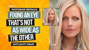 Eye squint with the Pucker Tool in Photoshop