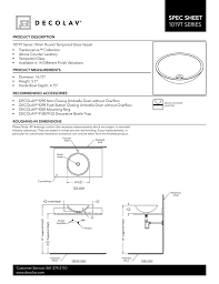 Bathroom sink drain in satin nickel. Spec Sheet 1019t Series Manualzz