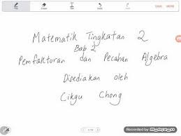 Blog ini menyediakan aktiviti menjawab soalan untuk memulih dan memantapkan kemahiran asas matematik. Bab 2 Part 1 Matematik Tingkatan 2 Pemfaktoran Dan Pecahan Algebra Youtube