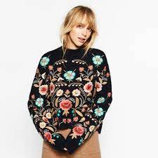 Most recently, blogger ohhcouture of ohhcouture.com rocked her gray. Ø§Ù„Ø®Ø¯ ØªØ²ÙˆØ¯ Ù„Ù„Ø¯Ø§Ø®Ù„ Zara Embroidered Flower Sweater Adanaklimatamiri Com