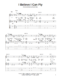 (c) 1996 zomba recording llc. I Believe I Can Fly Noten R Kelly Gitarre Solo