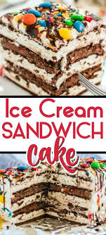 Birthday Cake Ice Cream Sandwich Cake This Ice Cream Sandwich Cake Is An Easy To Assemble No Bake Dessert Layered Easy Ice Cream Sandwiches Ice Cream Sandwich Cake Dessert Recipes Easy