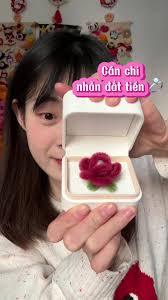 Làm nhẫn kẽm nhung hoa hồng đơn giản