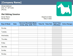 Pet Sitting Invoice Pet Sitting Invoice Template