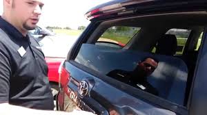 Power slider back window assembly replacement. Lake Charles Toyota 2015 4runner Retractable Rear Window Youtube