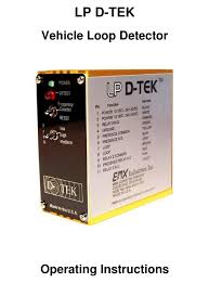 The field formed around the detection loop. Emx Lp D Tek Operating Instructions Manual Pdf Download Manualslib