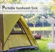 kleankin Portable Camping Sink w/ Towel Holder & Soap ...