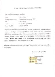 Semua isi dari surat pernyataan tersebut harus bisa dipertanggung jawabkan tanpa terkecuali, agar bisa memperoleh kepercayaan dari pihak ketiga. Https Idr Uin Antasari Ac Id 14459 1 Pernyataan Pdf