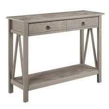 Bowery Hill Console Table In Rustic Gray Walmart Com Gray Console Table Console Table Wood Console Table