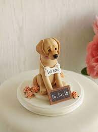 golden labrador cake topper custom dog wedding cake topper dog cakes labrador retriever puppies puppies