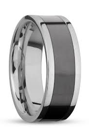 White Gold And Black Elysium Men S Wedding Band Titanium Wedding Band Mens Mens Wedding Bands White Gold Mens Gold Wedding Band
