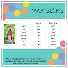 Maxi Skirt Sizing With Measurements Lularoe Maxi Sizing
