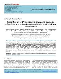 8060 elizabeth st citronelle, al36522. Pdf Essential Oil Of Cymbopogon Flexuosus Vernonia Polyanthes And Potassium Phosphite In Control Of Bean Anthracnose