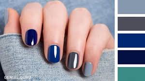 Hay muchísimas oportunidades de jugar con el color azul en las uñas , las mezcla con esmalte de uñas blanco pueden darte variedad de tonos. 20 Combinaciones De Colores Para Tener Una Manicura Perfecta