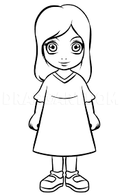 Now you can start drawing, doodling, sketching, painting or coloring on your phone or pad. How To Draw A Simple Girl Step By Step Drawing Guide By Dawn Dragoart Com