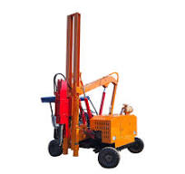 Pole Erection Equipment Highway Guard Rail Fence Post Pile Driver Machine