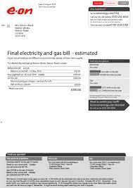 Eon Electricity And Gas Utility Bill Psd Template In 2021 Gas Utility Psd Templates Utility Bill