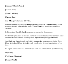 In this connection, we will use the furniture. Permission Request Letter To Use A Venue For Wedding Sample Letters