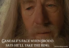 Gandalf 8217 S Face When Frodo Says He 8217 Ll Take The Ring Graphic Submitted By Heartlesschildren Lord Of The Rings The Hobbit The Hobbit Movies