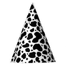 Cow Spots Pattern Black And White Animal Print Party Hat Zazzle Com Animal Print Party Party Hat Pattern Party Hats