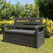 Choose from wooden, plastic & metal outdoor storage to help organise your home. Plastic Garden Storage Bench At B Q Tesco Wickes Homebase Argos Asda Screwfix July 2021