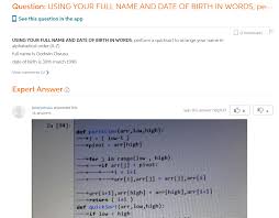 List references on a new page. Solved Using Your Full Name And Date Of Birth In Words P Chegg Com