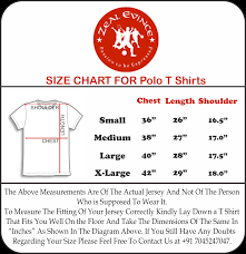 Polo Shirt Size Guide