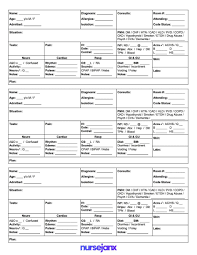 Best Free Sbar Brain Nursing Report Sheets Templates Nursejanx Nurse Brain Sheet Nurse Report Sheet Sbar Nursing