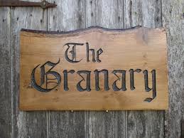 The Granary Carved Wooden Sign For Old Farmhouse Wooden Carved Signs Rustic Signs Shabby Chic Signs