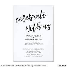 Celebrate With Us Casual Modern Wedding Party Invitation Zazzle Com Wedding Party Invites Wedding Party Cards Wedding Reception Invitations