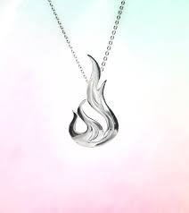 Dancing Flame Pendant Fire Jewelry Silver Jewelry Free Shipping