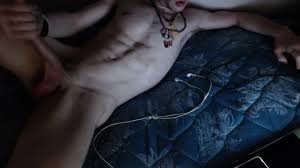 Doing freaky things with my big dick and tight hole, I wind up cumming all  over my abs