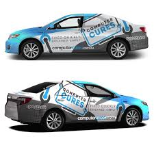 Even if it is night! Design A World Class Car Wrap For Computer Repair And It Support Business Wettbewerb In Der Kategorie Auto Lkw Transporter 99designs