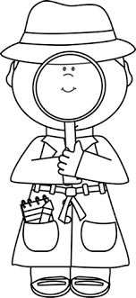 Black And White Detective With Magnifying Glass Detective Themed Classroom Detective Theme Detective