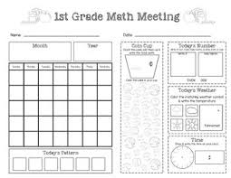 First Grade Saxon Math Meeting Worksheet Math Meeting Saxon Math Kindergarten Math