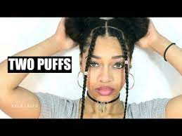 Two Puffs Space Buns Heatless Hair Series Ep 2 Hair Puff Natural Hair Puff Natural Hair Styles