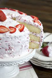 Fresh Strawberry Cake Recipe With Strawberry Whipped Cream Frosting Recipe Fresh Strawberry Cake Strawberry Recipes Homemade Strawberry Cake