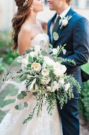 Garden Style Wedding Bouquet Idea Loose Greenery Wedding Bouquet With White Flower Garden Rose Bouquet White White Wedding Bouquets Bridesmaid Bouquet White