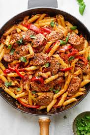 Sausage Pasta Skillet Recipe Eatwell101