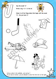 The russian alphabet uses the cyrillic script. Alphabet Letter U Activity Esl Worksheet By Saramariam