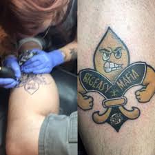 New orleans saints new york giants new york jets philadelphia eagles pittsburgh steelers san francisco 49ers seattle seahawks shield merchandise tampa bay buccaneers. Big Easy Mafia Tattoo Tattoos Who Dat Saints Football