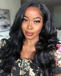 Hd Lace Side Part Body Wave Hairstyle For Black Women 2021 In 2021 Semi Permanent Hair Dye Full Lace Wig Glueless Loose Waves Hair