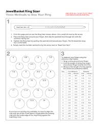 12 complete ring size chart real size