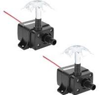Mini Submersible Water Pump 2 Pack, DC 12V Ultra-Quiet Electric Brushless Submersible Fountain Pump for Aquarium Fish Tank Hydroponic Fountains