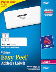With easy peel® for laser printers, 1⅓ x 4. Avery Easy Peel White Address Labels 5162 Avery Online Singapore