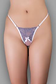 Sheer lingerie crotchless panties lace G string Erotic See through Blue  Open crotch - ShopperBoard
