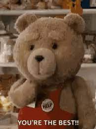 You Da Best Teddy Bear Flying Kiss GIF | GIFDB.com