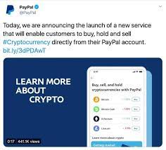 Paypal announced in 2020 that they will also make it possible to buy and sell bitcoin via their platform. Paypal Is Shilling Crypto On The Internet Financial Times