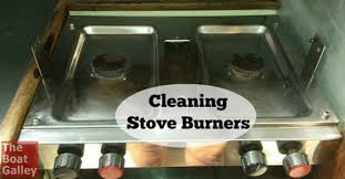 The acid in the vinegar will help to break down the grease, while the baking soda will work as a gentle scrubbing agent to remove the dried food. Cleaning The Stove Burners The Boat Galley