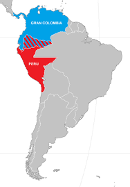The political map includes a list of neighboring countries and major cities of ecuador and peru. Gran Colombia Peru War Wikipedia